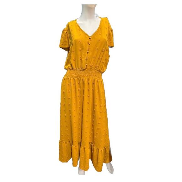 Pretty Garden Dresses & Skirts - Pretty Garden Mustard Yellow Maxi Dress Women’s Size XL